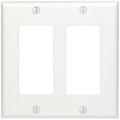 Leviton LEVITON 80409W Residential-Grade Decora Wall Plates 2-gang white 80409W 80409W